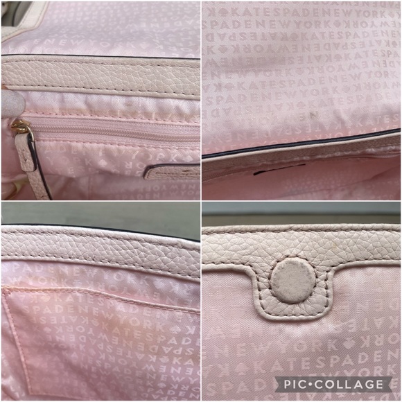 Kate spade McCall Adelaide light blush pebbled leather crossbody bag purse - Picture 13 of 15